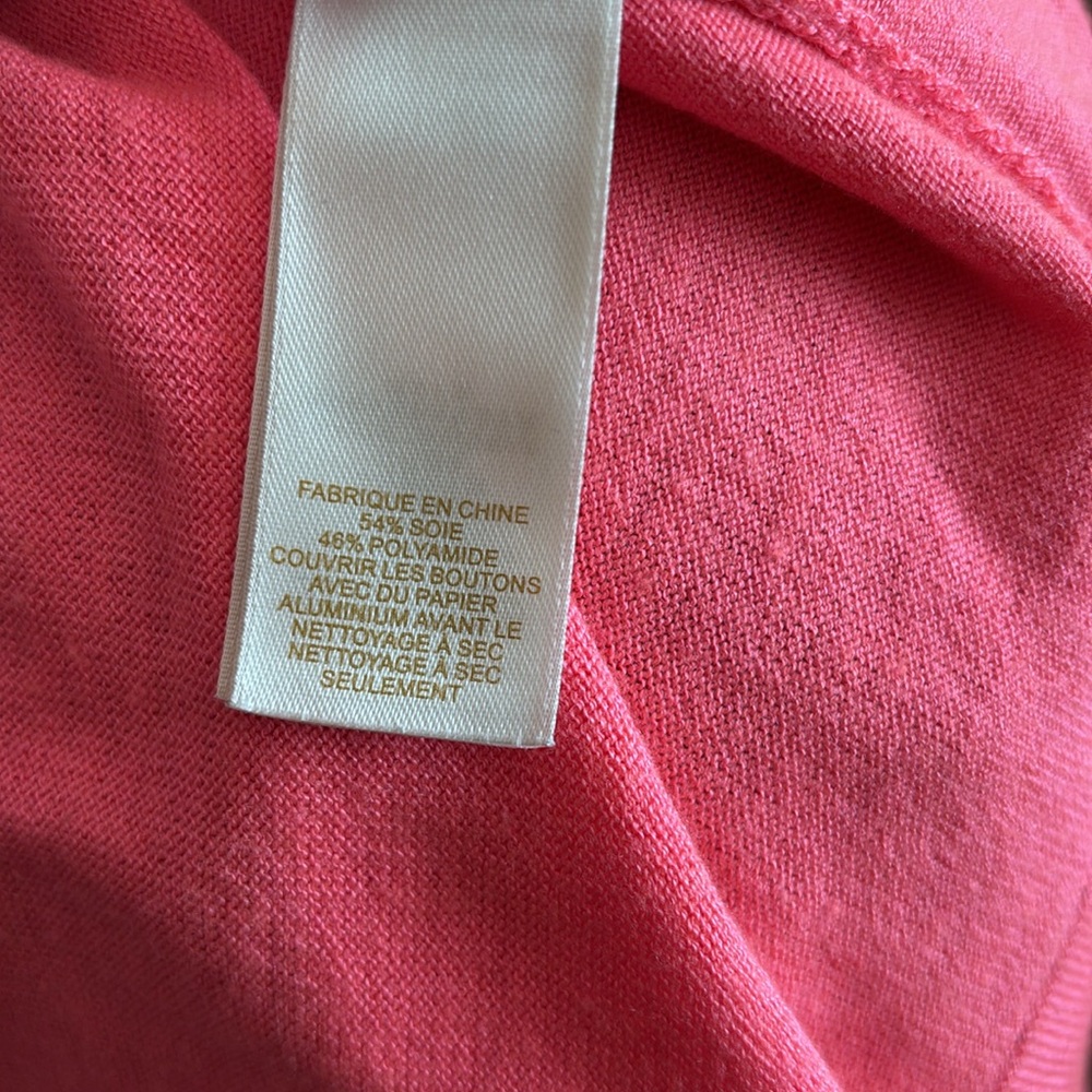 Women's Kate Spade Coral beaded Cardigan Sweater medium - Picture 11 of 12